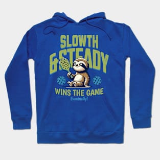 Slowth And Steady Funny Sloth Tee Hoodie